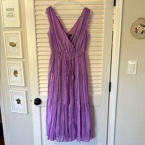 GAP Purple Tiered Ruched Midi Dress - NWT - Size XS